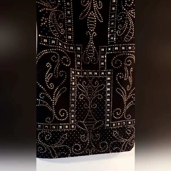 bebe Studded Embellished Black Mini Dress Size Extra Small - Picture 3 of 16